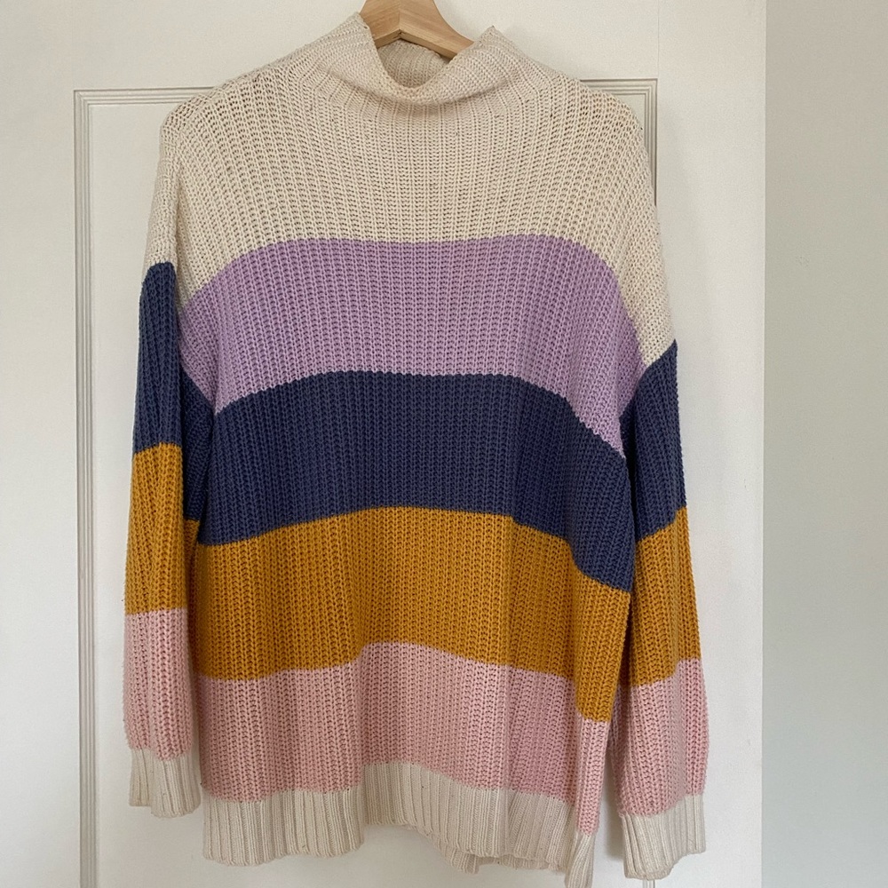 American Eagle Oversized Color-block Sweater